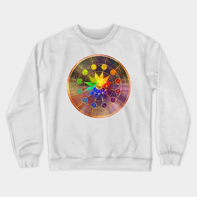 Sacred Astrology Crewneck Sweatshirt by designsbycreation